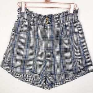 AMERICAN EAGLE | Plaid Paperbag High Waisted Shorts Mom Style Women’s Size 6